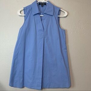 Ellen Tracy Cotton Sleeveless Collar Blouse​​​